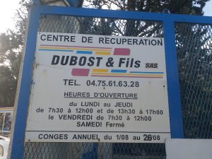 Votre épaviste ouvert à proximité Dubost Père et Fils situé à Loriol-sur-Drôme (26270) en Auvergne-Rhône-Alpes est un expert de l&rsquo;automobile disponible pour la récupération et le rachat de votre voiture dans le département Drôme. Cette Service de gestion des déchets [&hellip;]